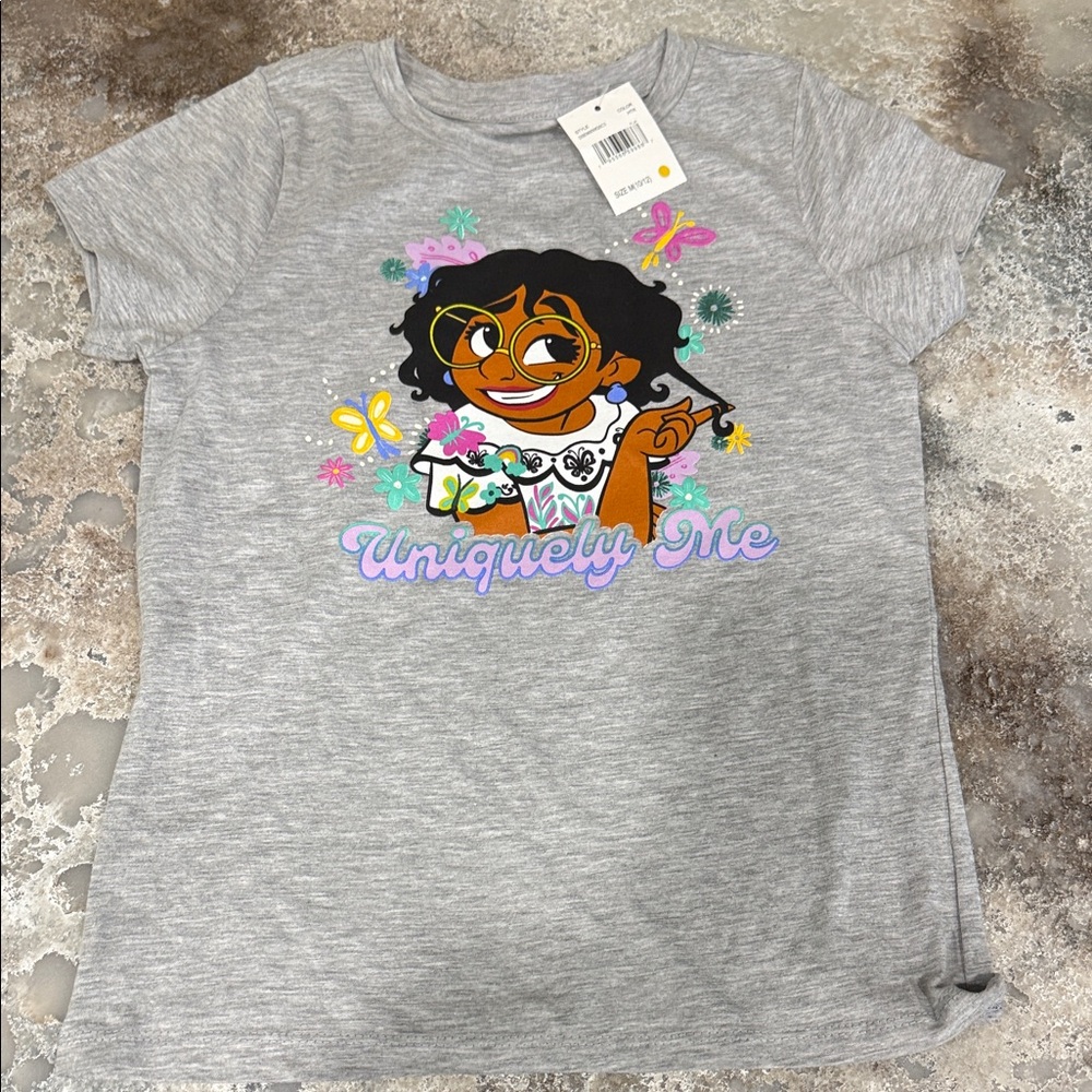 Disney Gray Kids Tee with Colorful Cartoon Design